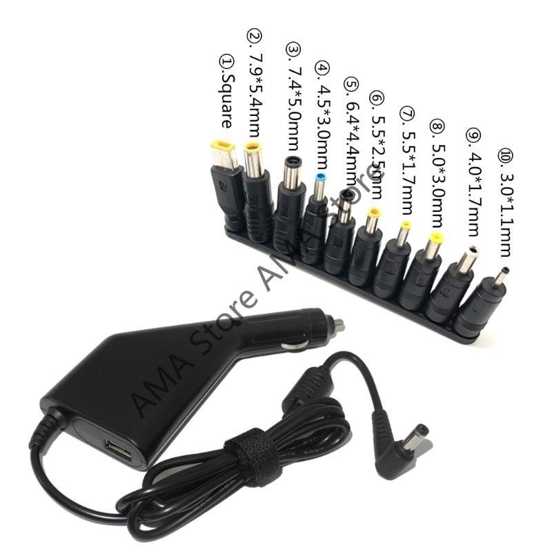 Car Charger19V 4.74A 90W Universal Laptop Power Adapter Charger for Lenovo Asus Acer Dell HP Samsung Toshiba with 10 Connectors