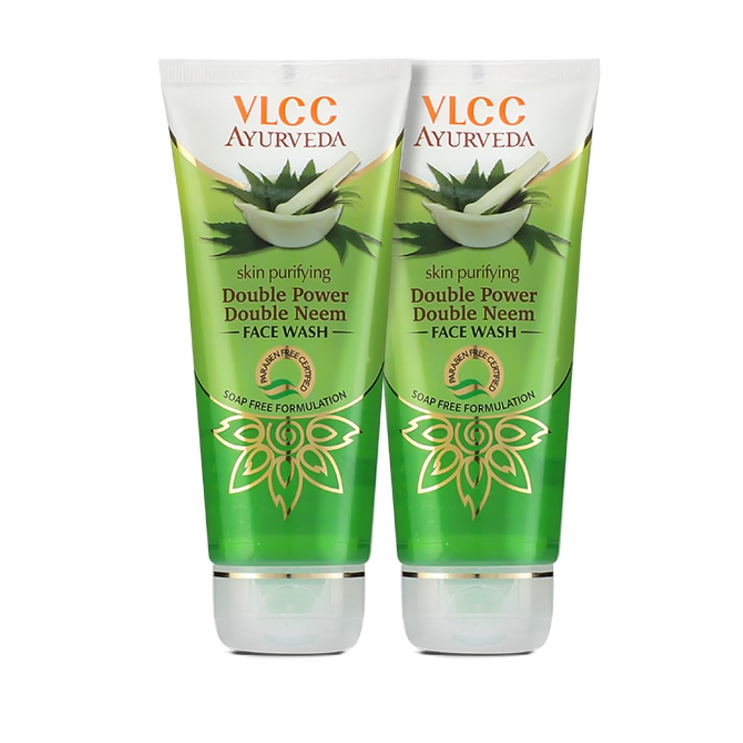 

VLCC Ayurveda Skin Purifying Double Power Neem Face Wash 100ml Pack of 2 for Oily Acne-Prone Skin