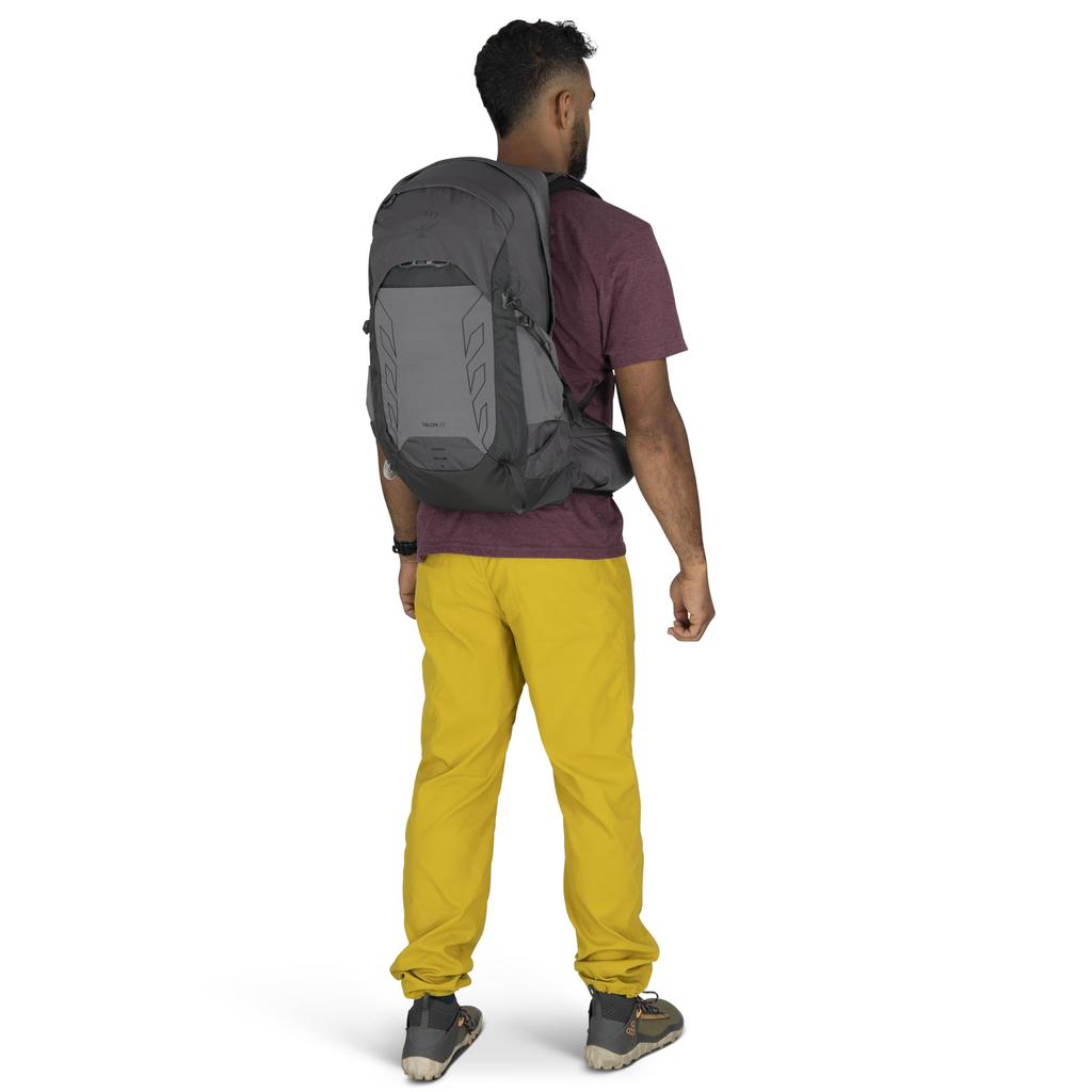 Osprey Talon 22L Lightweight Hiking Backpack with Phantom One 22 Men's Hipbelt, Gray/Dark Charcoal, Size, Liters.
