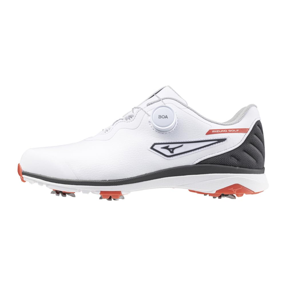 

Mizuno Nexlite UW Boa Golf Shoes, Wide, Men s, White/Black, Size 25.5cm F