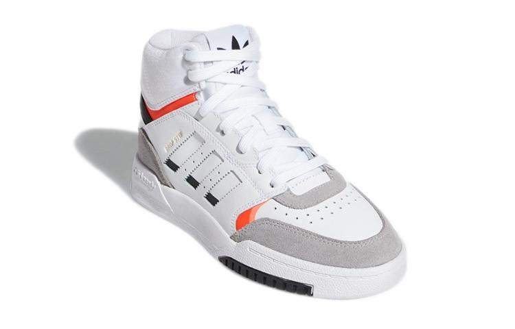 adidas Originals Drop Step J Zapatillas de Skateboarding de Caña Alta para Niños Blanco Gris Adolescentes EE8755