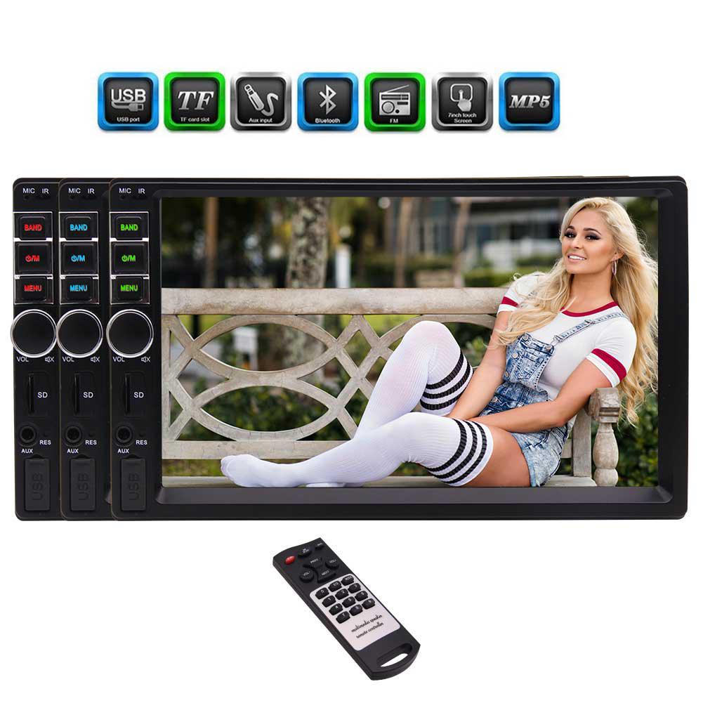 7 Inch Capacitive Multi Touch Screen Media Mp5 Player In Dash Double 2 Din Car Stereo Fm Radio