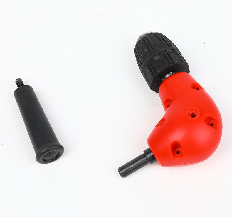 High-Speed Steel Right Angle Electric Drill Adapter with Self-Tightening Three-Jaw Chuck
