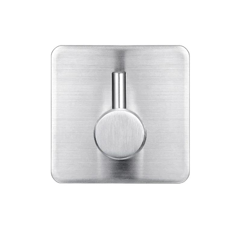 Bathroom Rustproof Towel Hooks Sticker Adhesive Stainless Steel Wall Door Clothes Coat Hat Hanger Kitchen Portable Small Tools