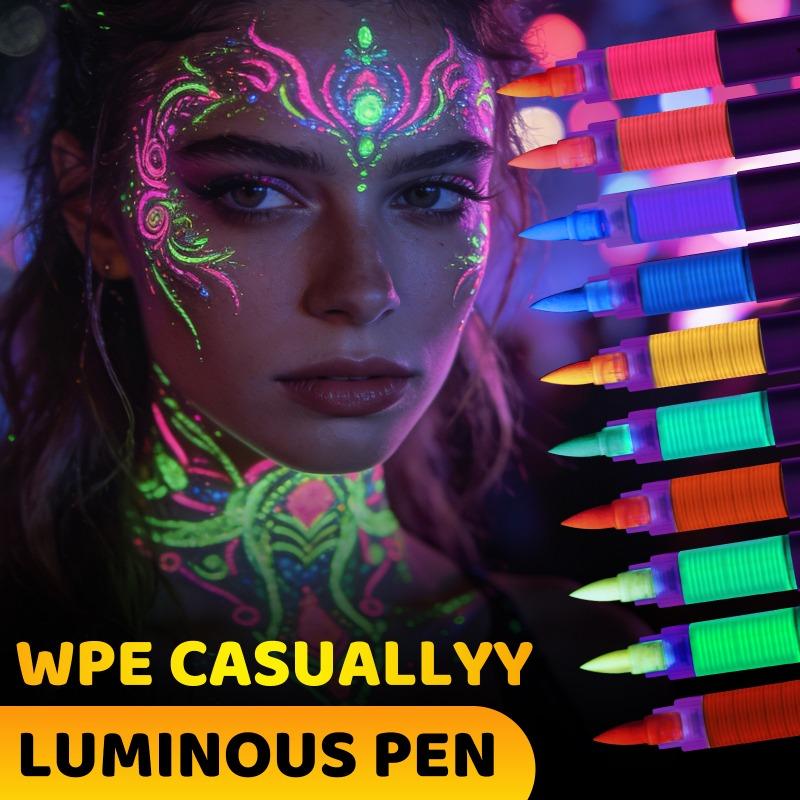 1PACK luminous body painting pen face color washable face graffiti makeup pen festival party atmosphere luminous pen