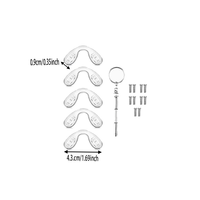 5/8 Stück Transparente Erwachsene Integrierte U-förmige Brillen Nasenpads Universelle Silikon Anti-Rutsch Brillen Nasenstegband Ersatz