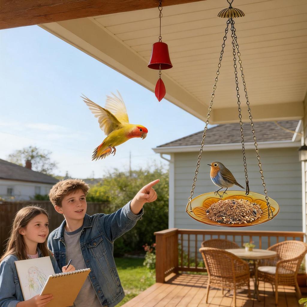 Metal Hummingbird Feeder Flower Design Feeding Station Bird Feeding Station For Outdoor Garden Backyard Porch Park