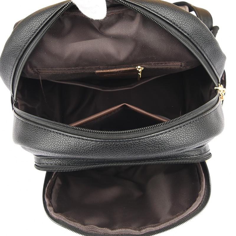 Europäischer und Amerikanischer Retro Damenrucksack Im Herbst Neu Einfarbiger Damen Schulrucksack Lässige Reise Schultertasche