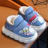 Ultraman Winter Kids' Waterproof Cotton Shoes, Cartoon Design for Indoor/Outdoor Wear, Warm Heel-Covered Style for Boys and Girls.