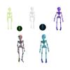 Skull Fridge Magnets with Movable Joints Halloween Poseable Skeleton Fridge Magnet Quirky Gothic Refrigerator Stickers for Kitchen Office