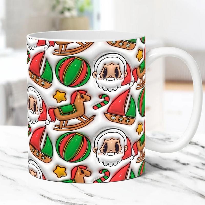 Christmas mug Christmas hot cocoa cup cute ceramic mug coffee bar mug for Christmas home holiday decoration