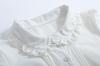 Blouse Lolita Shirt Short Sleeve Top Summer Cute White Women's (S White)