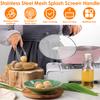 3Pc Cooking Frying Stainless Steel Anti Splatter Guard Oil Net Grease Splatter Screen Kitchen Pan Mesh Guard Screen Splash Cover