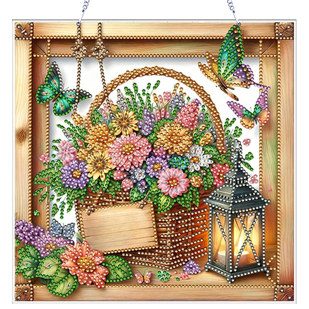 Landscape 2D Flat DIY Crystal Painting Crafts Kit Acrylic Diamond Painting Charms Kits for Living Room Home Office Decoration