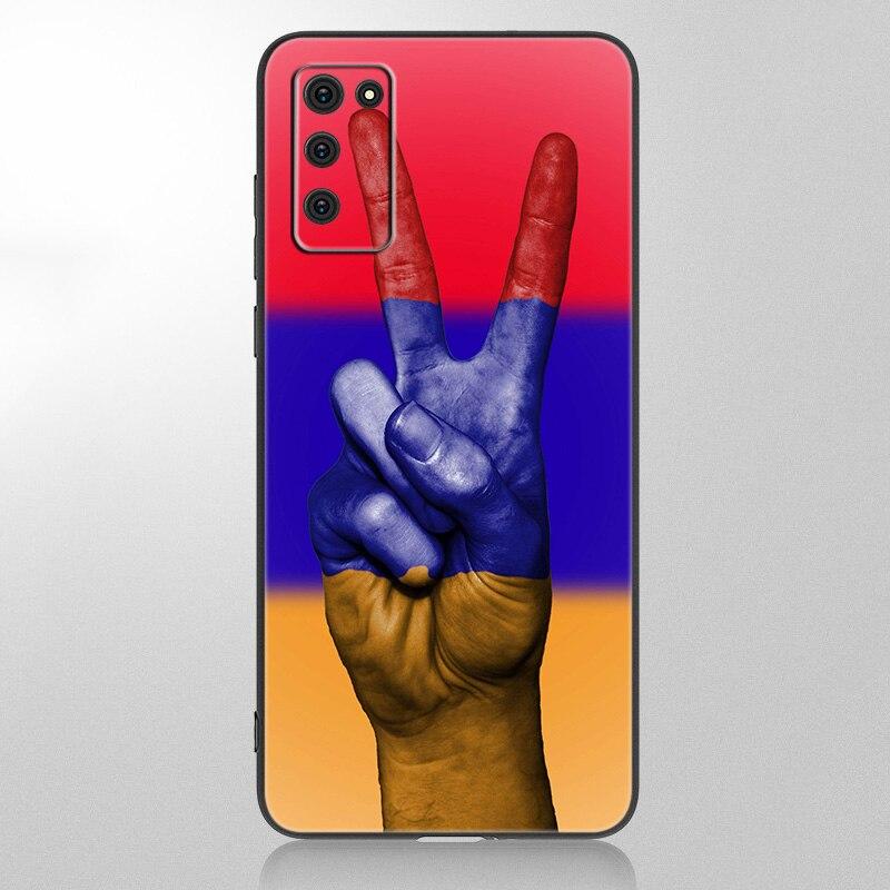 Armenia Armenians Flag Case For Samsung Galaxy A12 A02S A22 A32 A52 A72 A71 A51 A41 A31 A21 A11 A50 A70 A10S A20S Black Cover