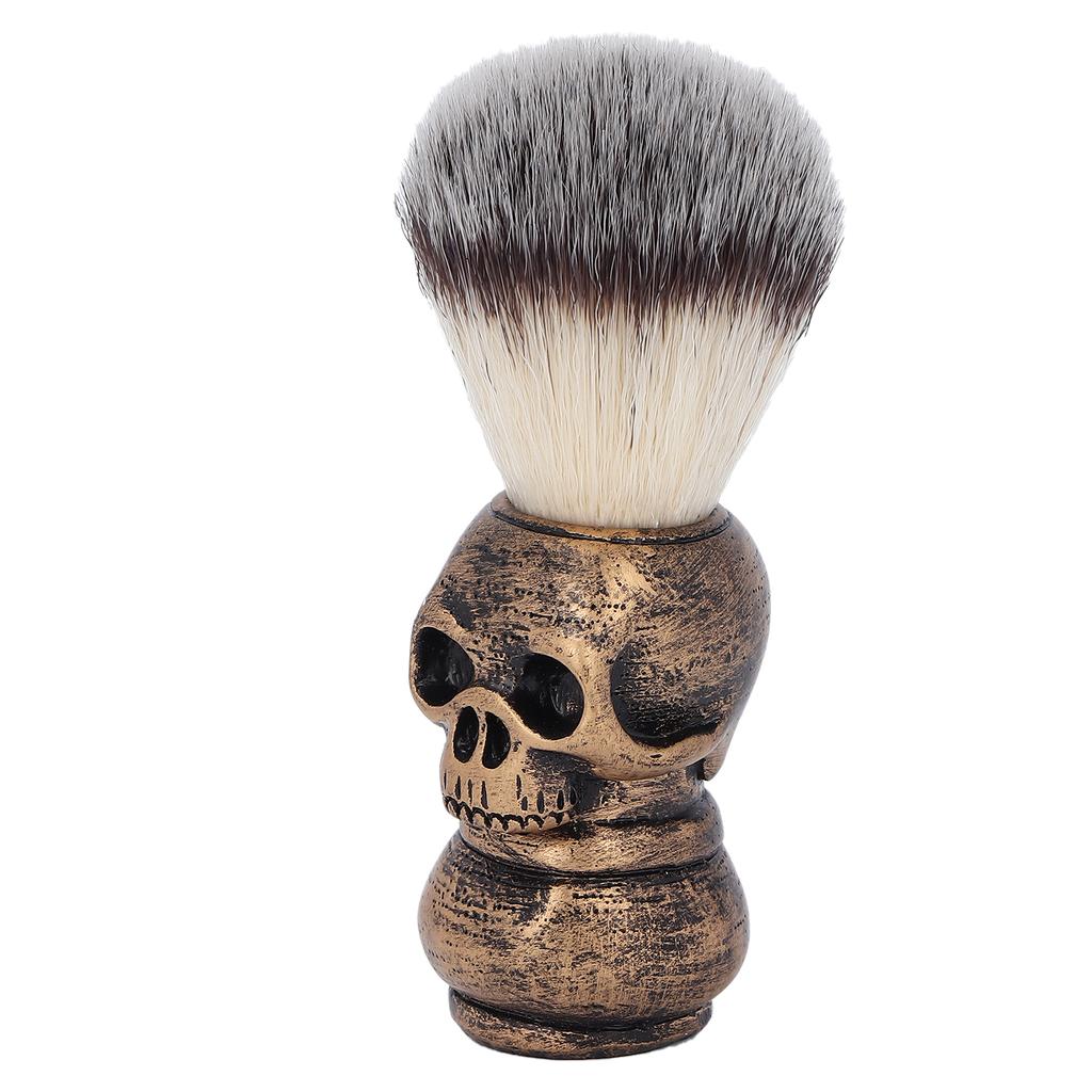 Men s Shaving Brush with Skeleton Shape Handle Facial Beard Cleaning Grooming Shave Tool