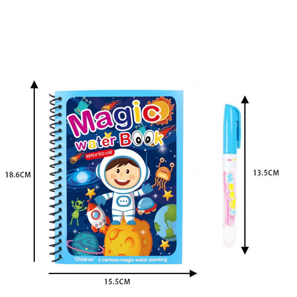 Kids Magic Water Painting Books Repeatedly Graffiti Clear Water Puzzle Album Male and Female Gifts Quiet Book