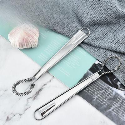 Stainless Steel Manual Egg Beater, Honey Cream Flat Mixer, Spring Coil Kitchen Small Tool