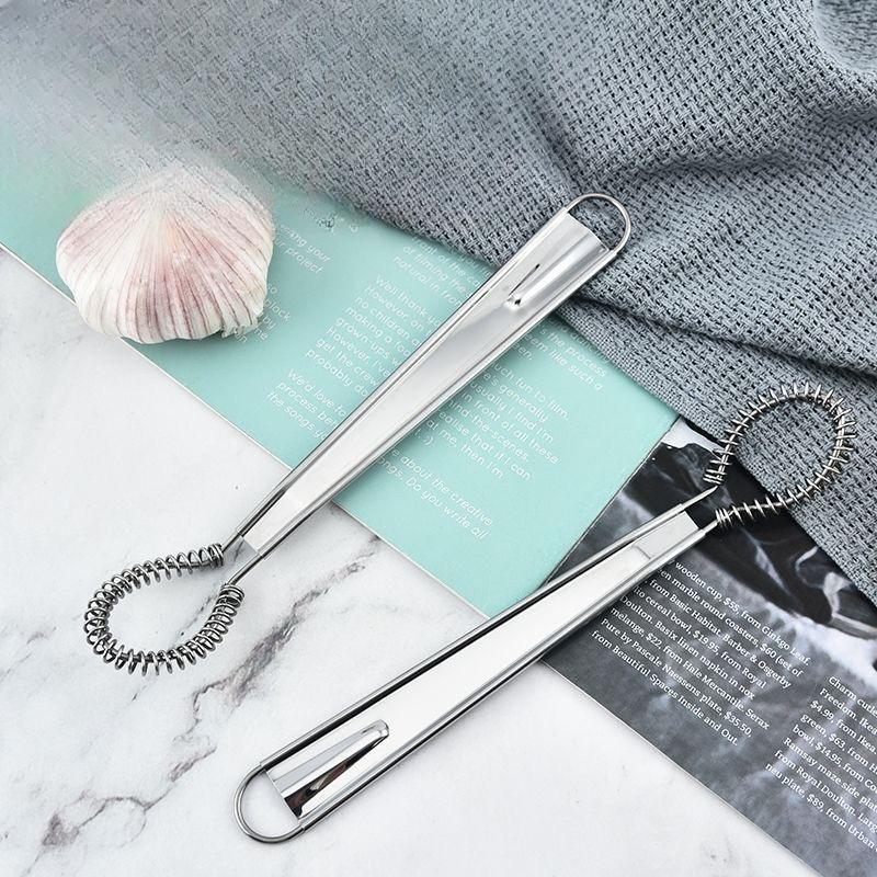 Stainless Steel Manual Egg Beater, Honey Cream Flat Mixer, Spring Coil Kitchen Small Tool