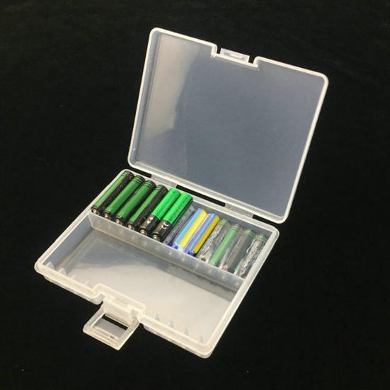 Scatola Porta Batterie Trasparente Grande Capacità Portatile Contenitore Organizzatore per 48 Batterie AA AAA Ricaricabili per Casa