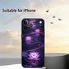 Shine Brightly Lotus Flower Phone Case For iPhone 17,16,15,14,13,12,11 Plus,Pro Max,XS,Soft Silicone Black Cover