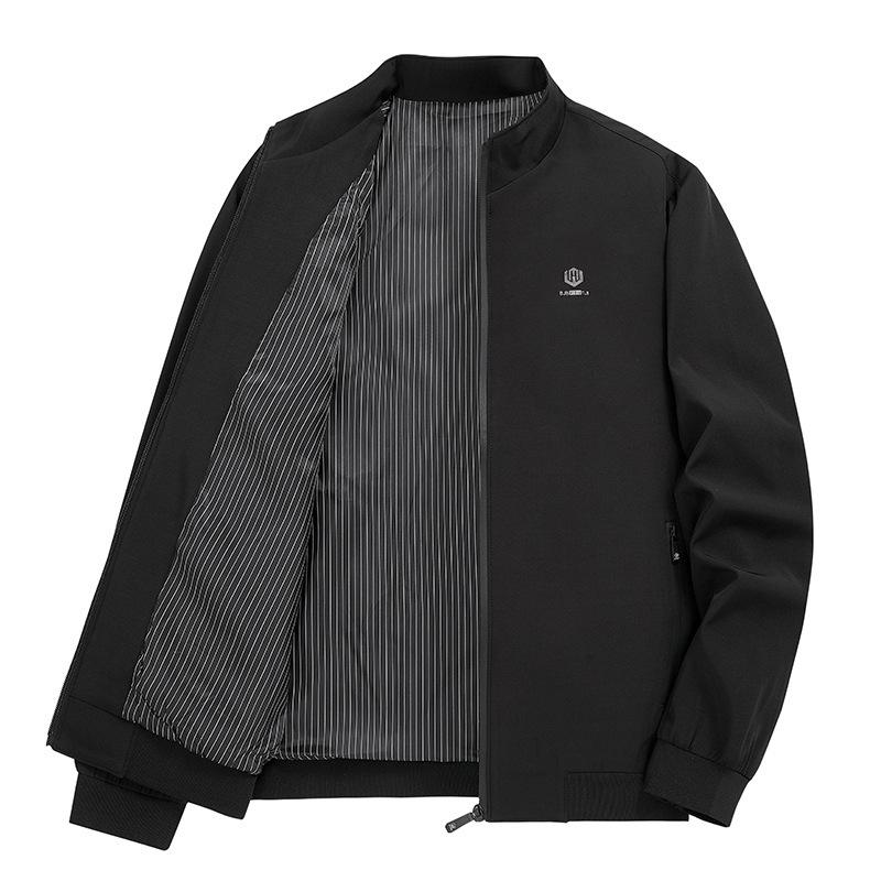 

Куртка Весна и Осень Качество Средний возраст и Молодежь Деловой Воротник Стойка Короткий Мужской Модный Топ Повседневный Пиджак Трендовый Пиджак 5XL чёрный