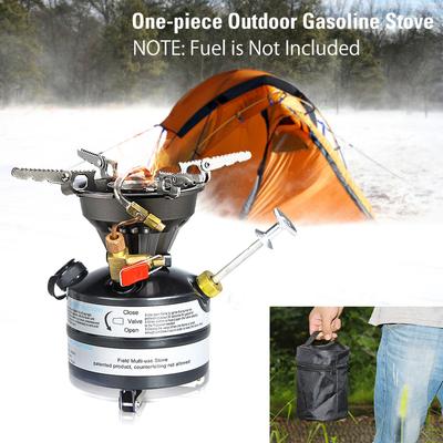 Tragbarer, einteiliger Outdoor-Benzinkocher, Camping-Picknick-Wanderbrenner