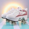 High Top Women's 4 Wheel Roller Shoes Fashionable Unisex With Wheels Dual-purpose Skating Casual Shoes Automatic Pop-up Sneakers