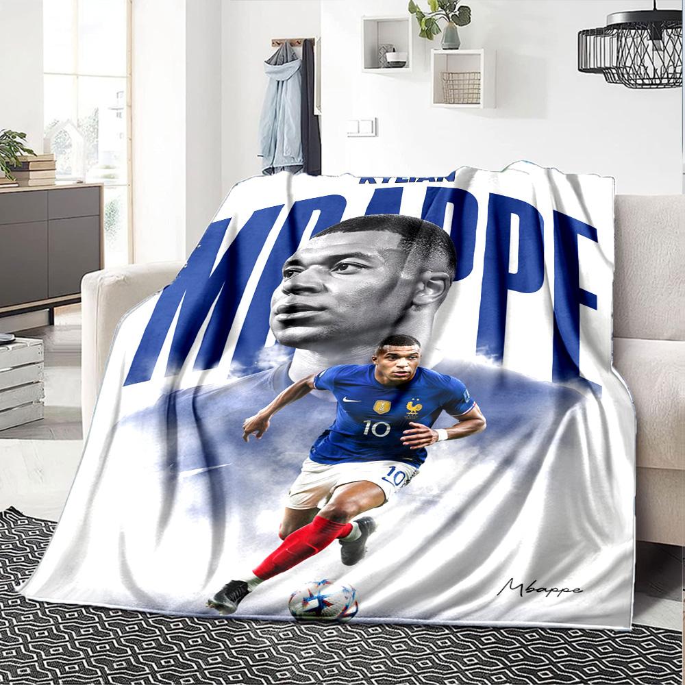 Star Player Kylian Mbappé Blanket Soft Warm Cozy Perfect for Sofa Bedding Livingroom Four Seasons Multipurpose Warmthful Decor