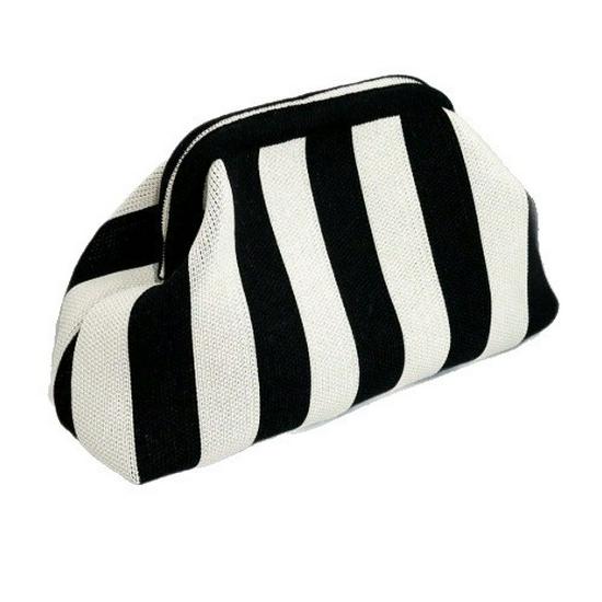 2025 Trendige Damen Colorblock Gestreifte Clutch und Make-up-Tasche