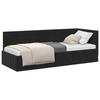 Corner Bed Frame with Headboard Black 80 Cm X 200 Cm Velvet