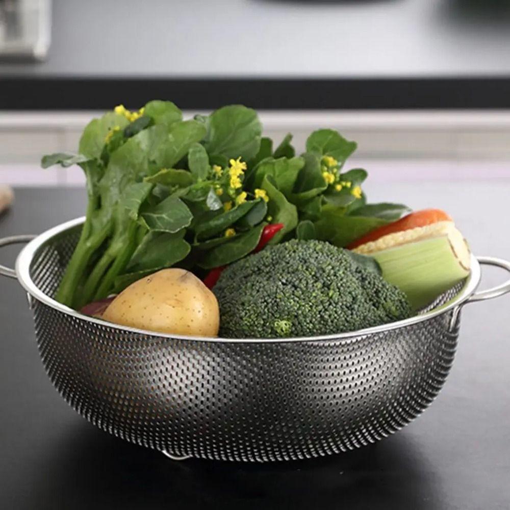 Handles Mesh Colander Sink Strainer Colander Rice Washing Bowl New Net Baskets