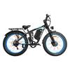 Bicicleta Elétrica de Motor Duplo Baolujie DP-2603-SJ 1500*2 Bateria 52V35AH Pneu Largo Todo-Terreno Aro 26 Bicicleta E-Mountain Bike Para Adulto