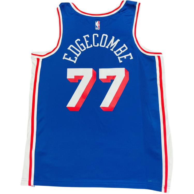 Nike NBA Philadelphia 76ers V.J. Ejiukum 77 Pull à col en V Maillot de Basketball Confortable Maillot Unisexe DX8620-496