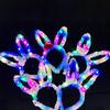 1Pc  Plush Glow Glow Ball Rabbit Hair Band Party Plush Glow Headwear