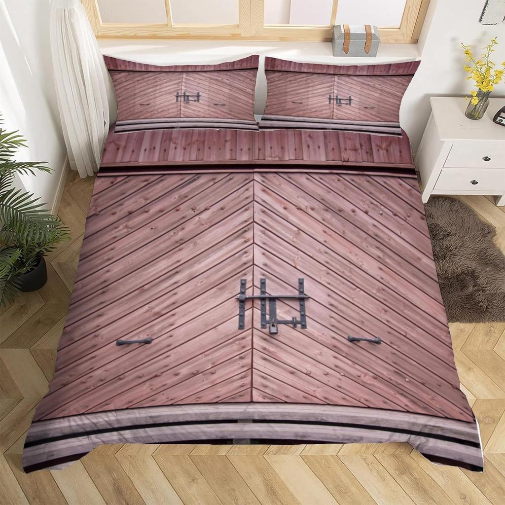 Door Duvet Cover Sets For Kids Adults Queen King Twin Size Lightweight Down Room Decor 2 Pillowcases 1 Comforter Cover No Quilt