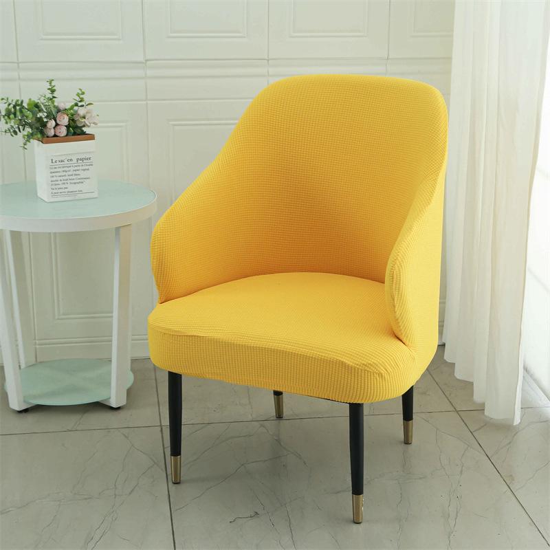Nordic Style Computer Universal Semicircular Office with Armrests and Full-inclusive Dining Chair Cover Curved Small Sofa Cover