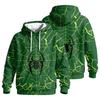 Men's Casual Loose Fit Printed Hoodie with Pocket and Drawstring