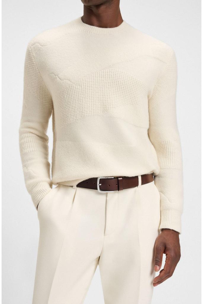 BOSS 95 Brown Italian Leather Belt with Logo Engraved Buckle Men's (4cm Wide)