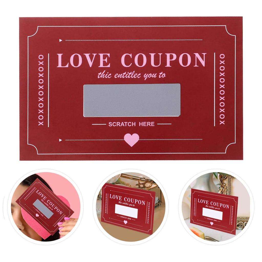 Scratch Off Love Coupons For Couples 20 Pack Valentine S Day Gift Cards Romantic DIY Coupon Book With Scratchable Coating