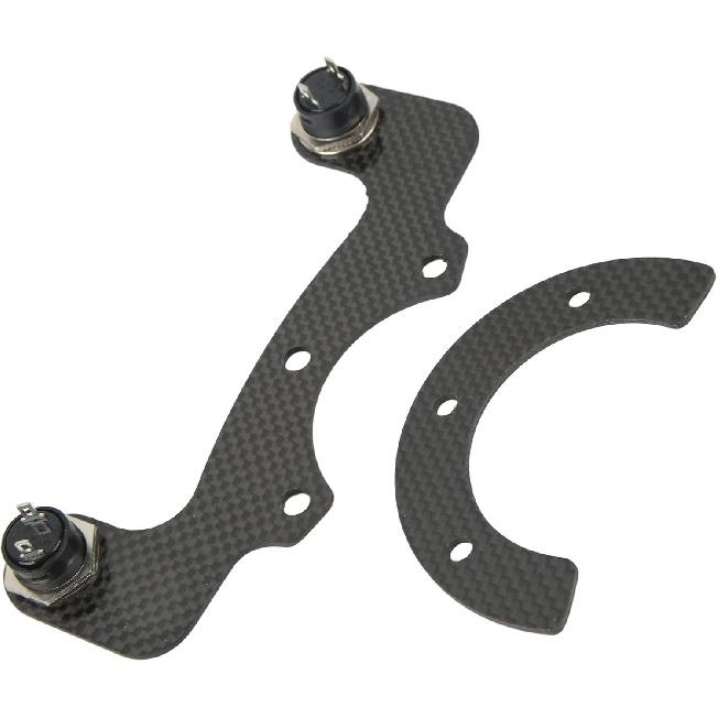 Acouto Universelles 6-Loch Rennsport-Lenkrad Hupenknopf-Kit, Lenkrad-Hupenknopf 6 Löcher Kohlefaser Externes Hupenknopf-Kit Lenkung