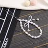 Korean Love Heart Beaded Phone Chain & Keychain Set for Women