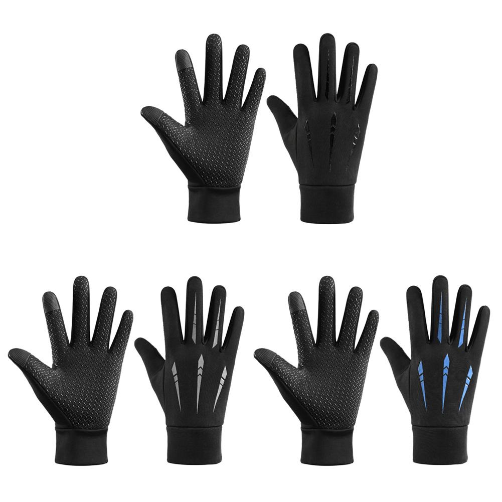 Winter Men's Cycling Gloves Plush Warm Windproof Touch Screen Non-slip Running Fitness Cycling Sports Warm Gloves