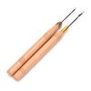 Wood Handle Feather Hair Extension Kit Thread Hook Needle Pulling Tool Salon Diy