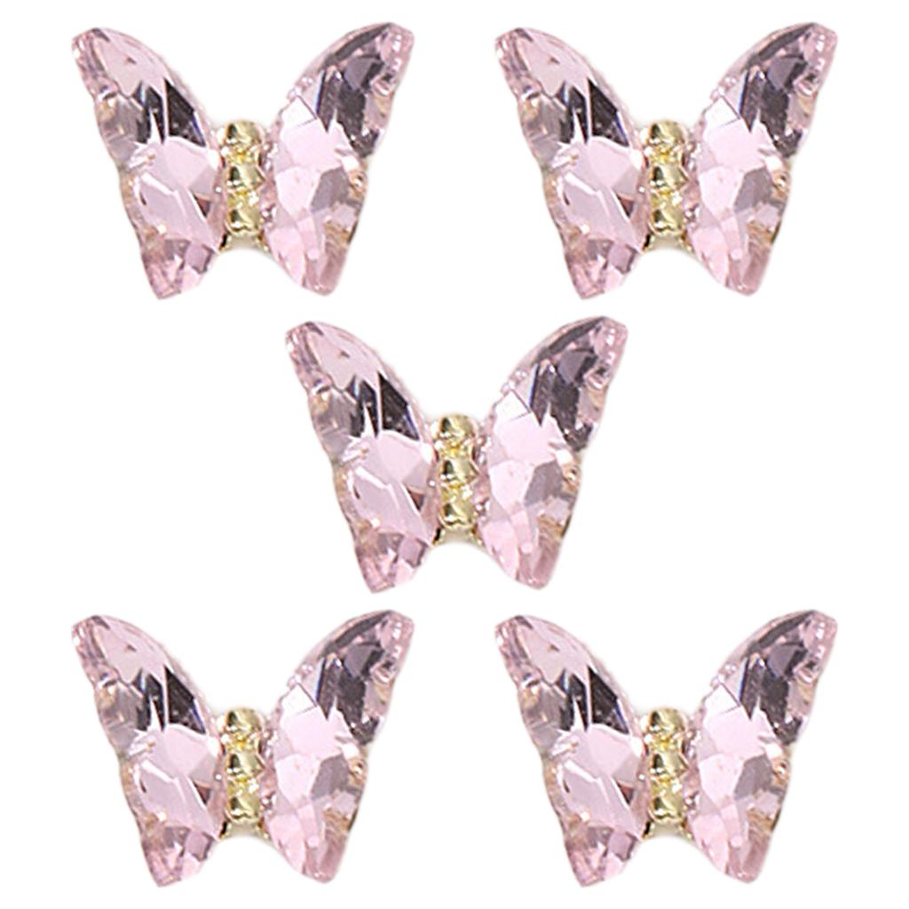 1Bag Butterfly Nail Rhinestones 3D Nail Charms Fashionable Nail Craft Accessories Embellishment for DIY Decoration