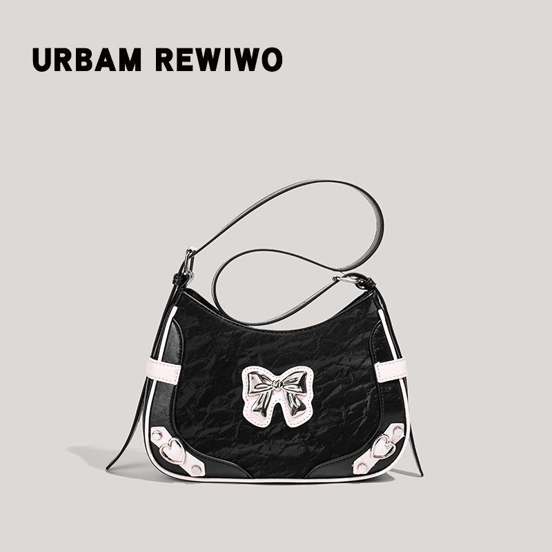 

Bag Underarm Bag Sweet And Cute Versatile Shoulder Bag Contrast Color Y2K Bow Fashion Messenger Bag
