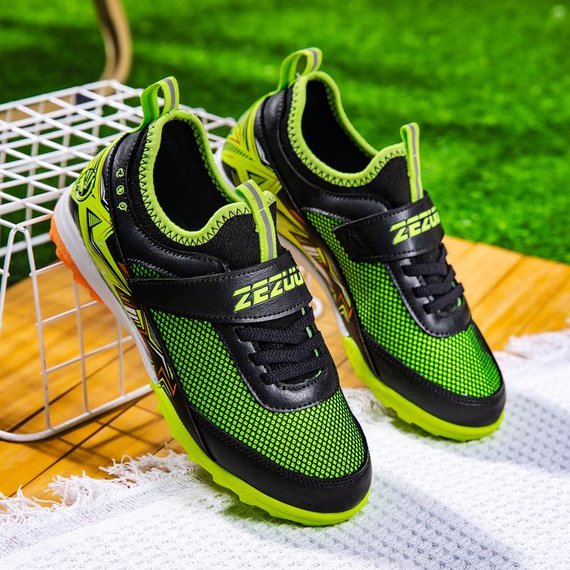 Kinder TF Fußballschuhe Jungen Mädchen Atmungsaktives Mesh Fußballschuhe Jugend Outdoor Kunstrasen Kurze Stollen Trainingsfußballschuhe