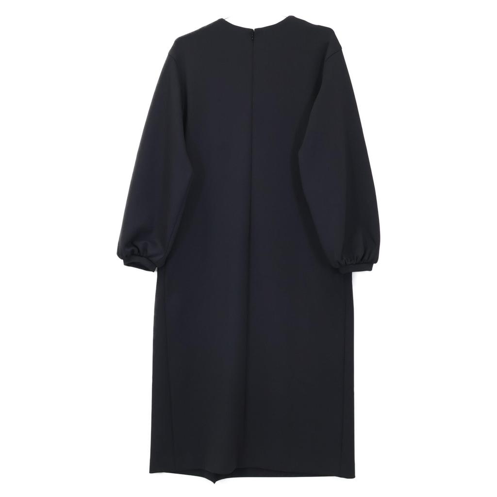 UNITED ARROWS Black Pearl Motif Long Sleeve One-piece Dress 38 blackUsed