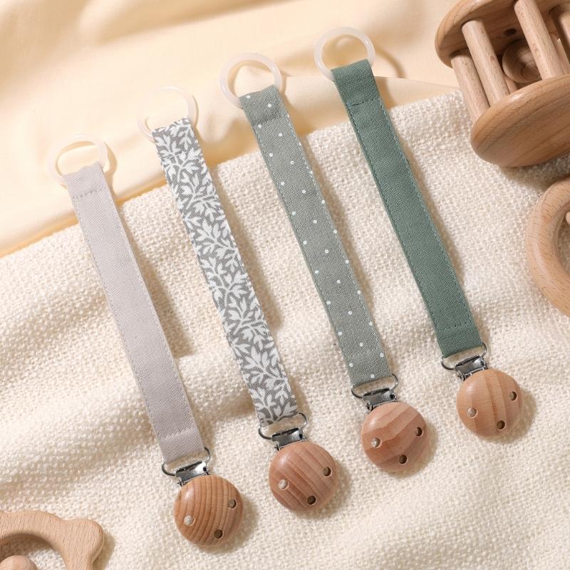4Pcs Pacifier Clip Chain for Baby Infants Soothing Toy Lanyard Strap Dummy Holder Rope Prevent Loss and Contamination