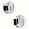 Heavy-Duty Metal U-Shaped Rod Brackets - End Support Brackets for Wardrobes Easy To Install, Furniture and Closet Rail Hardware